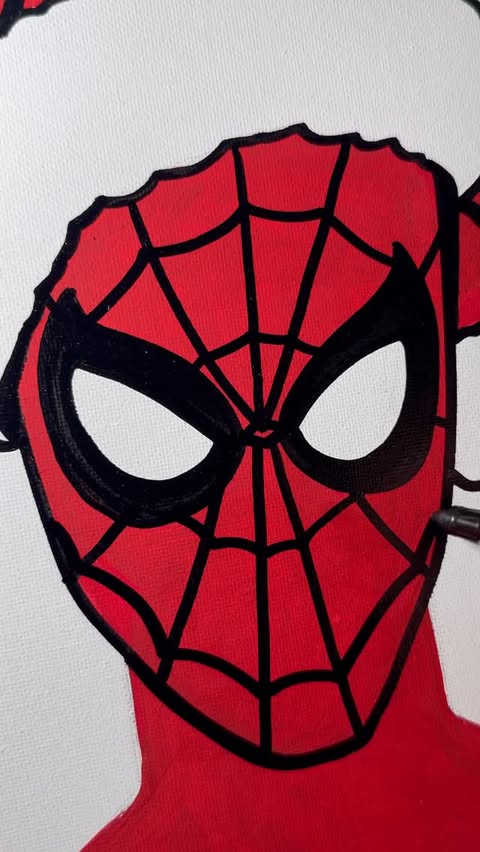 Instagram post by @benji.stuff for Sharpie. Caption reads: Spiderman ASMR 

#fyp #art #drawing #spiderman....