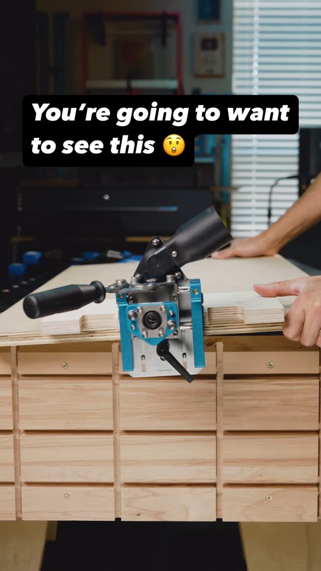 Instagram post by @witt_works for Kreg Tool. Caption reads: So satisfying. Almost like I’m a real woodworker!....