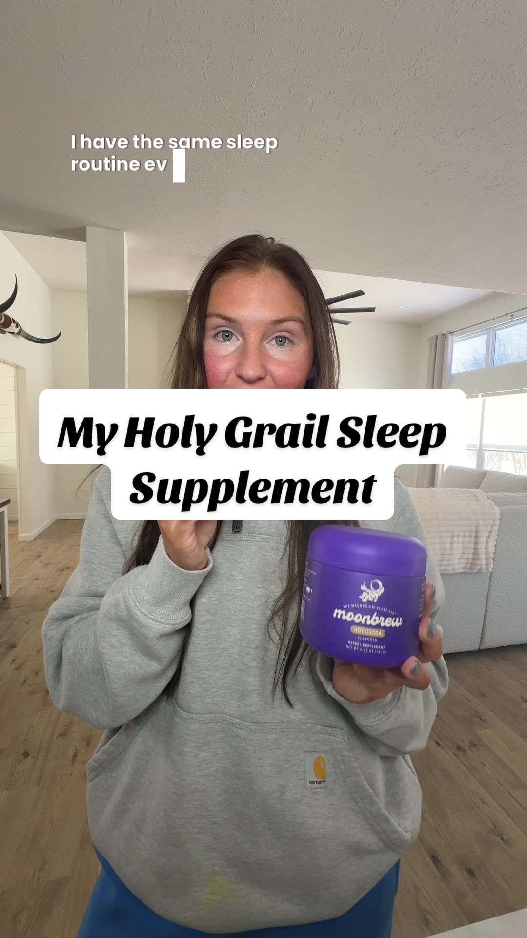 TikTok post by @health.with.ash for MoonBrew. Caption reads: I cannot recommend @MoonBrew hot cocoa enough!! I....