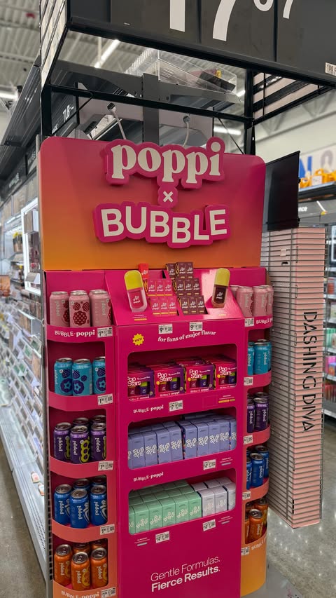 Instagram post by @walmartgems for Bubble. Caption reads: [...] you needed! poppi just teamed up with Bubble....