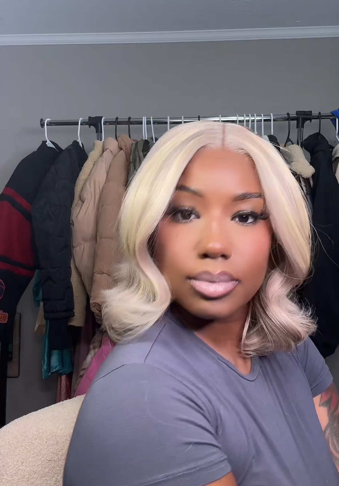 TikTok post by @yungchicago773 for Megalook. Caption reads: Ice princess vibes 🥶 @Megalookhair shop....