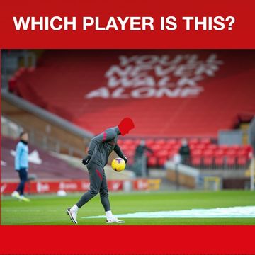 Instagram post by @mightyred_lfc for Joie Baby Gear. Caption reads: 🧐 𝗪𝗛𝗜𝗖𝗛 𝗣𝗟𝗔𝗬𝗘𝗥? 🧐 
Which player is....