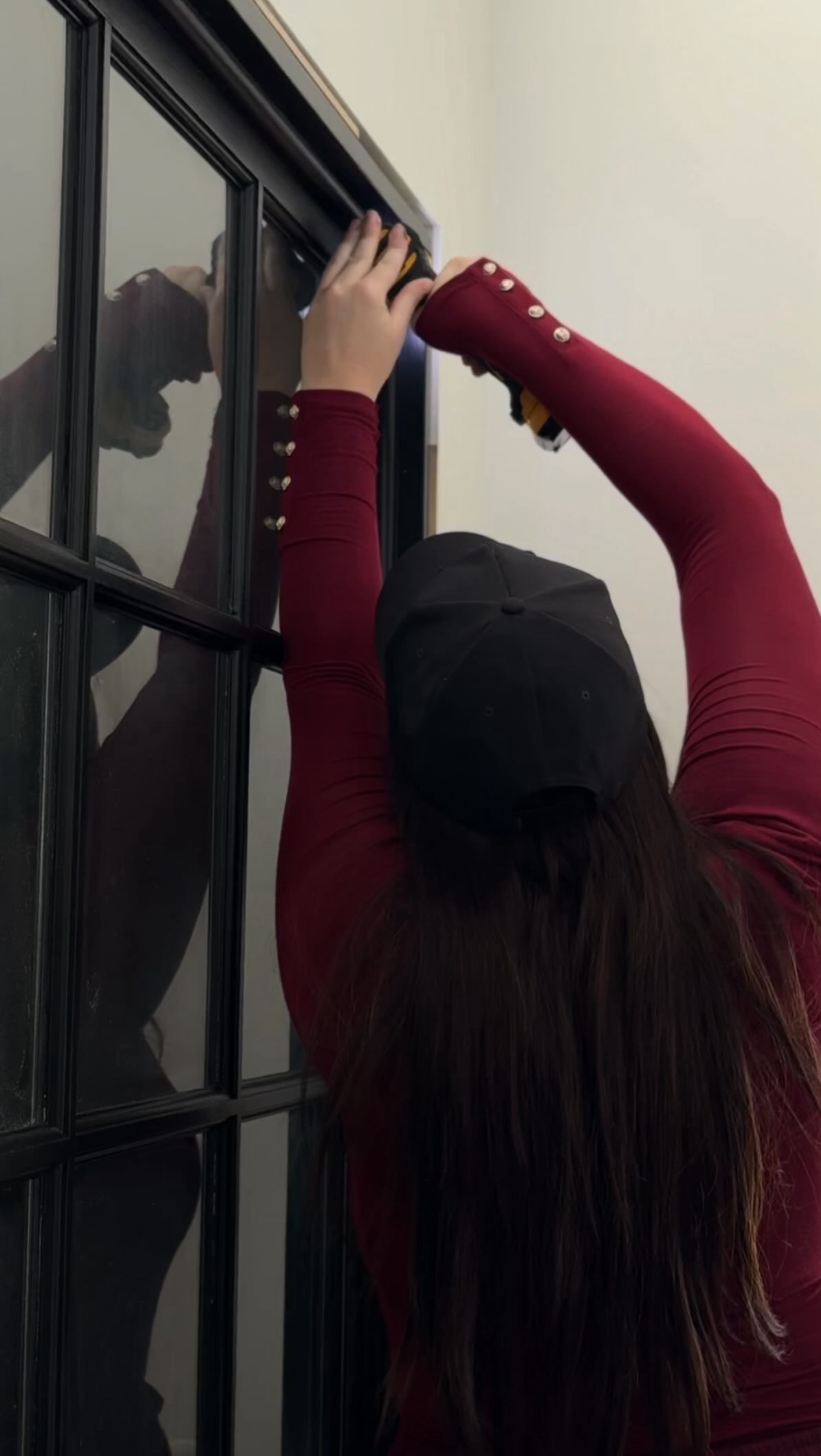 Instagram post by @peonyandhoney for Wagner SprayTech. Caption reads: FOY-YAWN to FOY-YAY!  Part 1 of making my foyer....