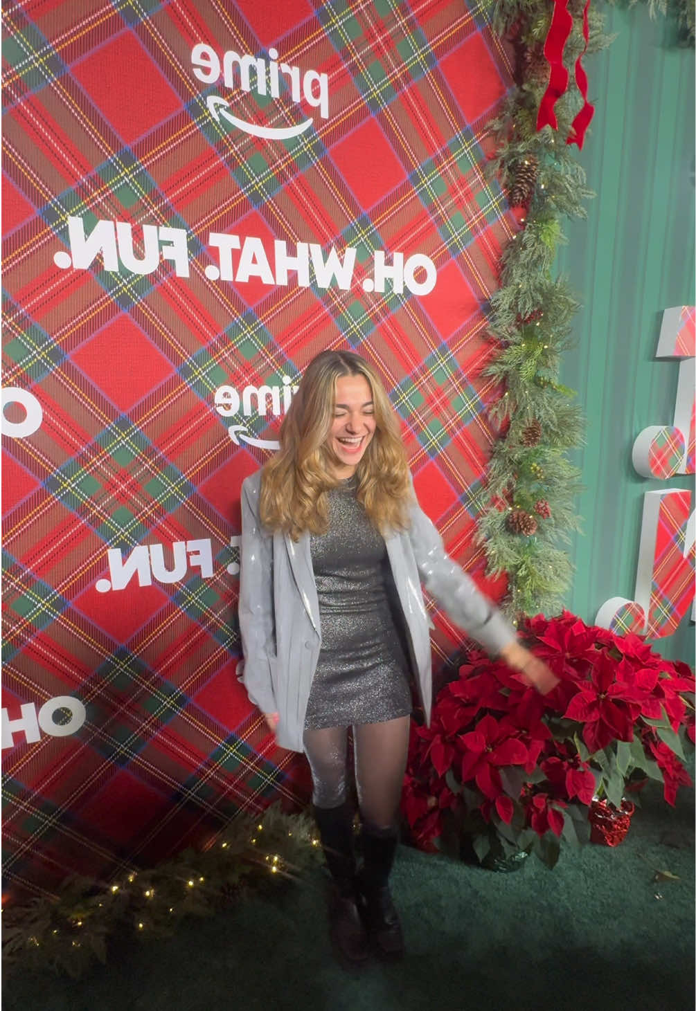 TikTok post by @allyannamaria for Sony Music. Caption reads: Come with me to the world premiere of Amazon....