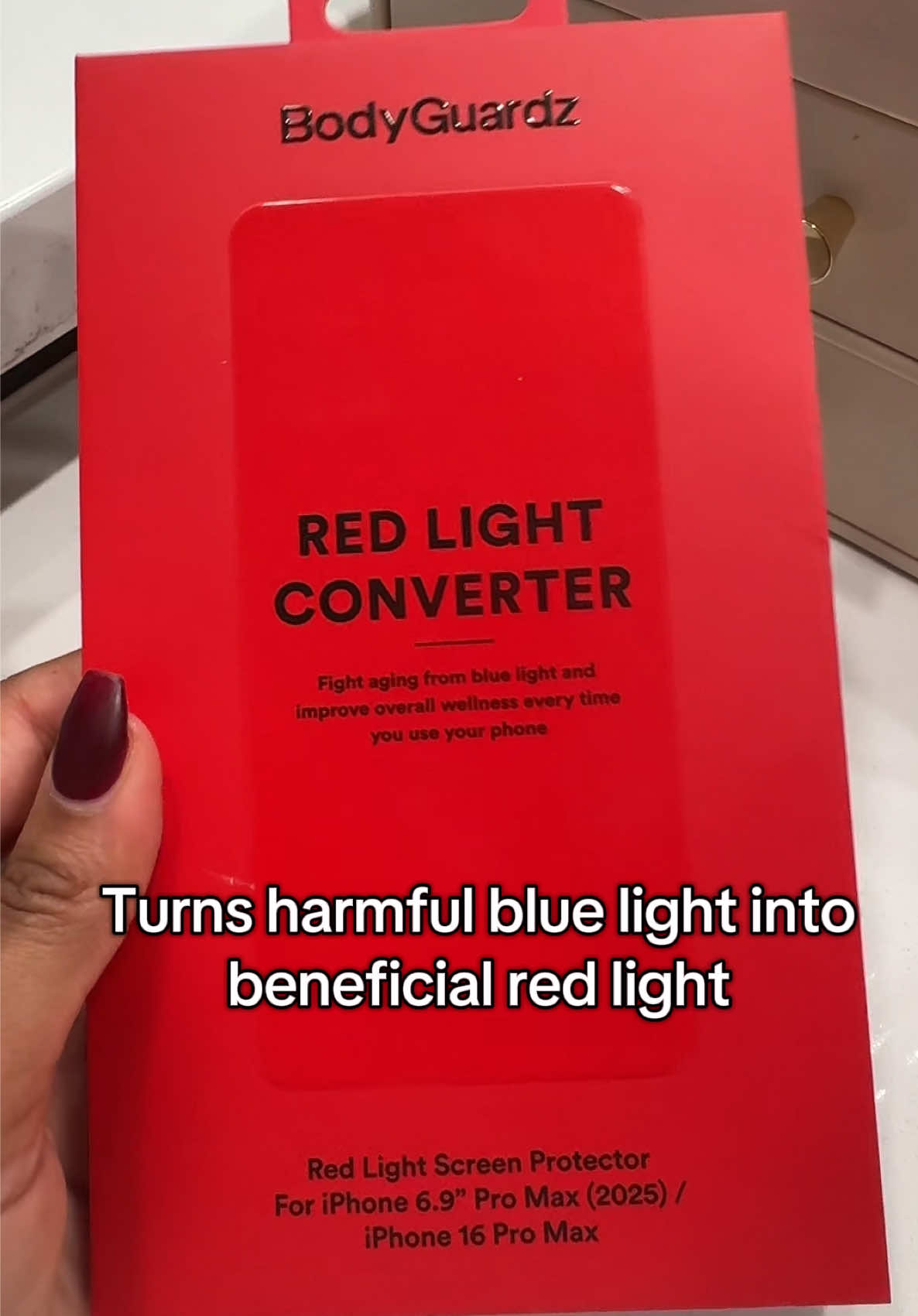 TikTok post by @jazminbloom for Bodyguardz. Caption reads: [...] bed. I love this screen protector by....