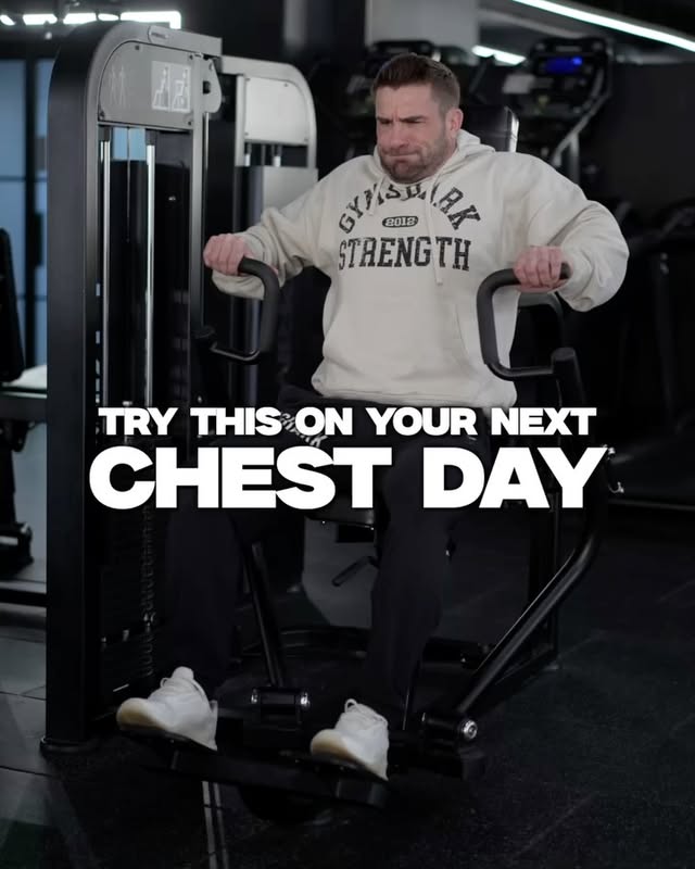 Instagram post by @ryanjterry for Gymshark. Caption reads: Simple but effective chest workout this week! 3....