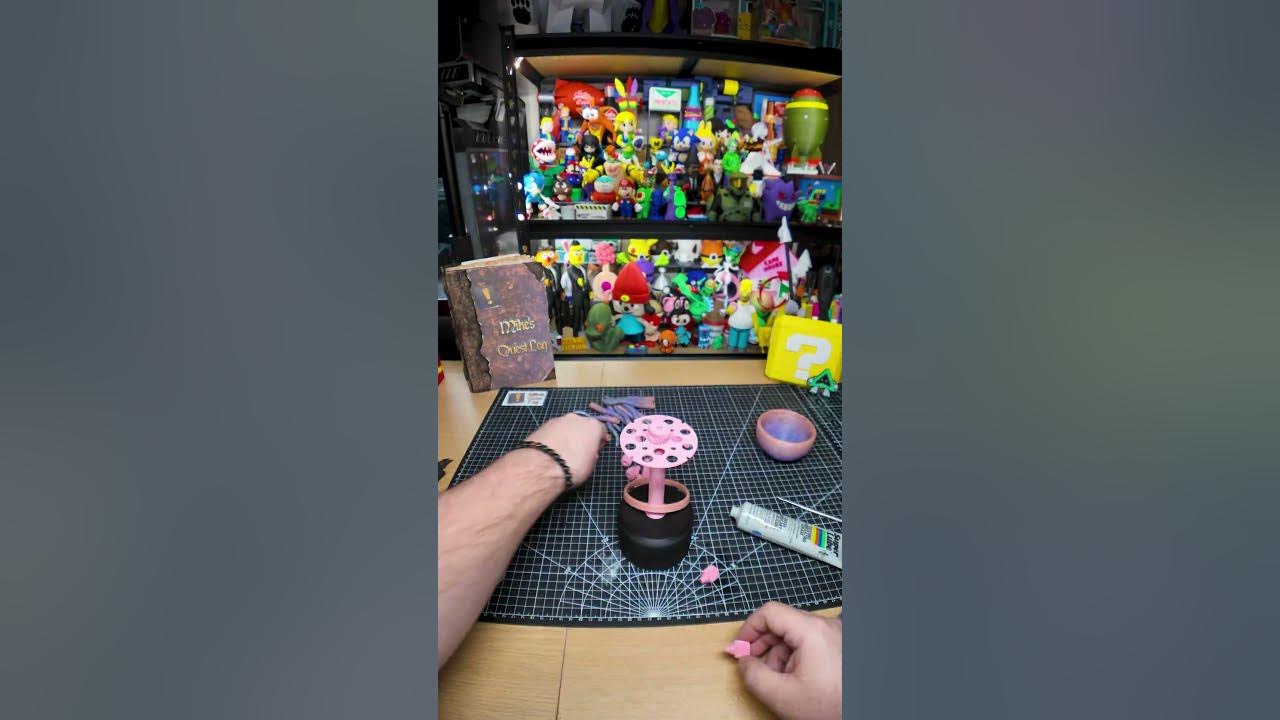 YouTube post by @MikesQuestLog for Amolen. Caption reads: AMOLEN Glow In The Dark Rainbow Filament - GET....