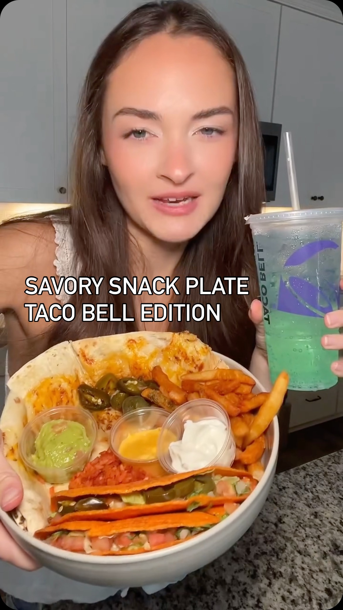 Instagram post by @simplystephjaye for Taco Bell. Caption reads: Created the ULTIMATE Savory Snack Plate using my....