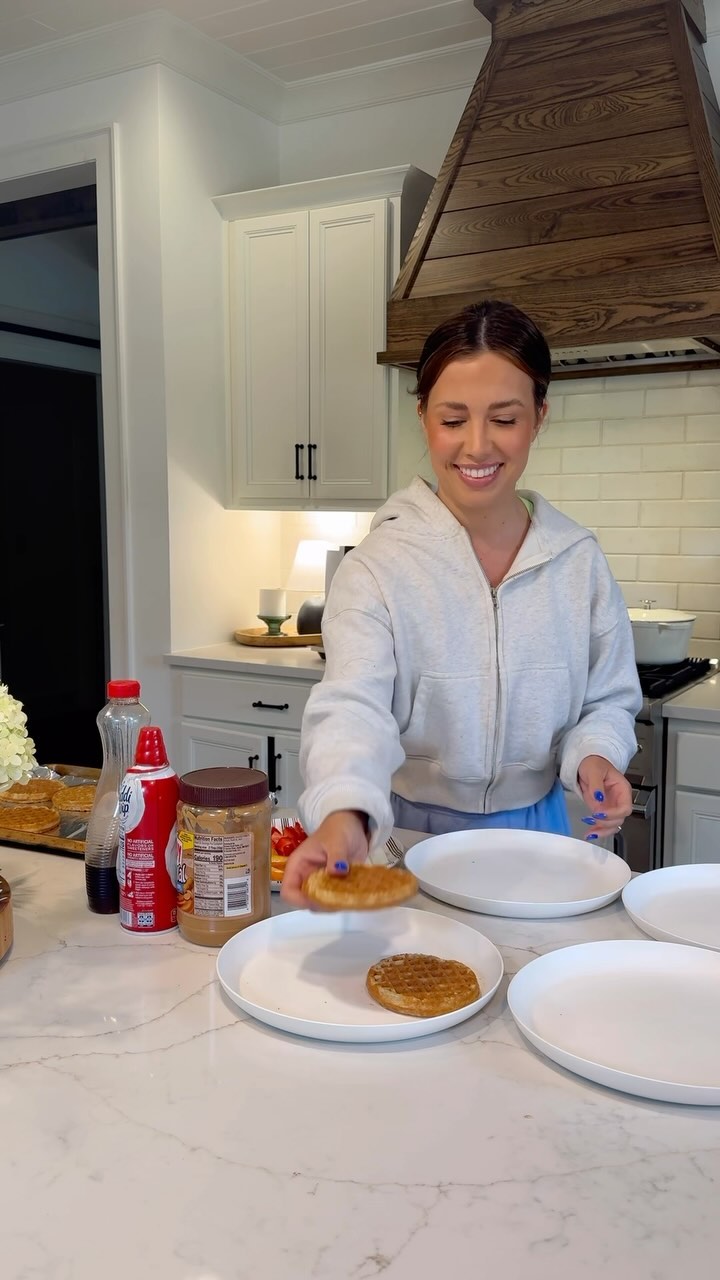 Instagram post by @cecilybauchmann for Kodiak Cakes. Caption reads: These waffles are so good & are ✨GREAT✨ for you!....