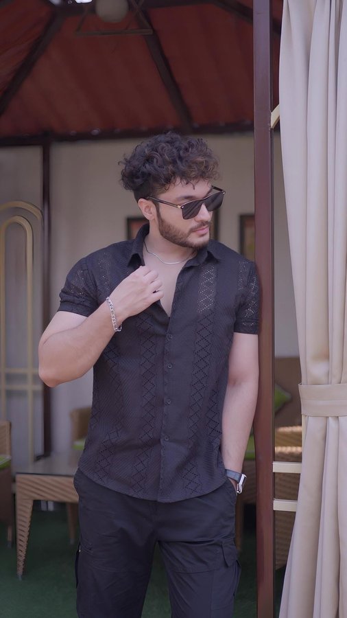 Instagram post by @shaneerbassiofficial for Fugazee. Caption reads: @fugazeeinc 

#menshirt #shirt #mensfashion [...].