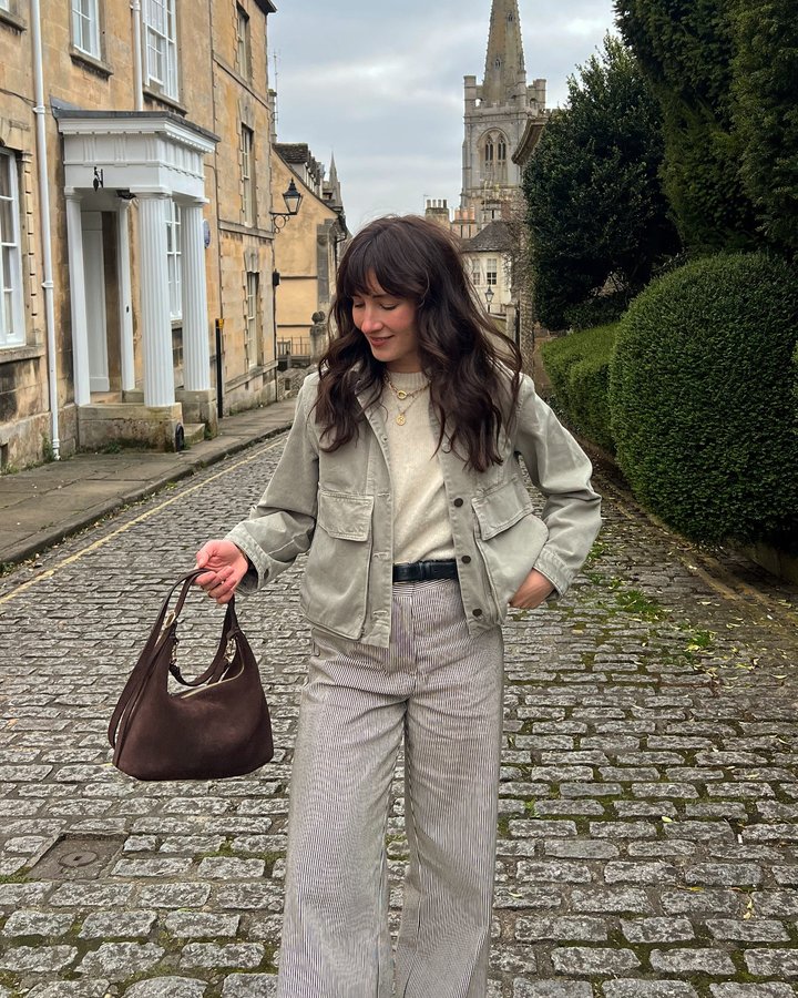 Instagram post by an influencer for ARKET. Caption reads: Today - quick trip in to town to run some errands....