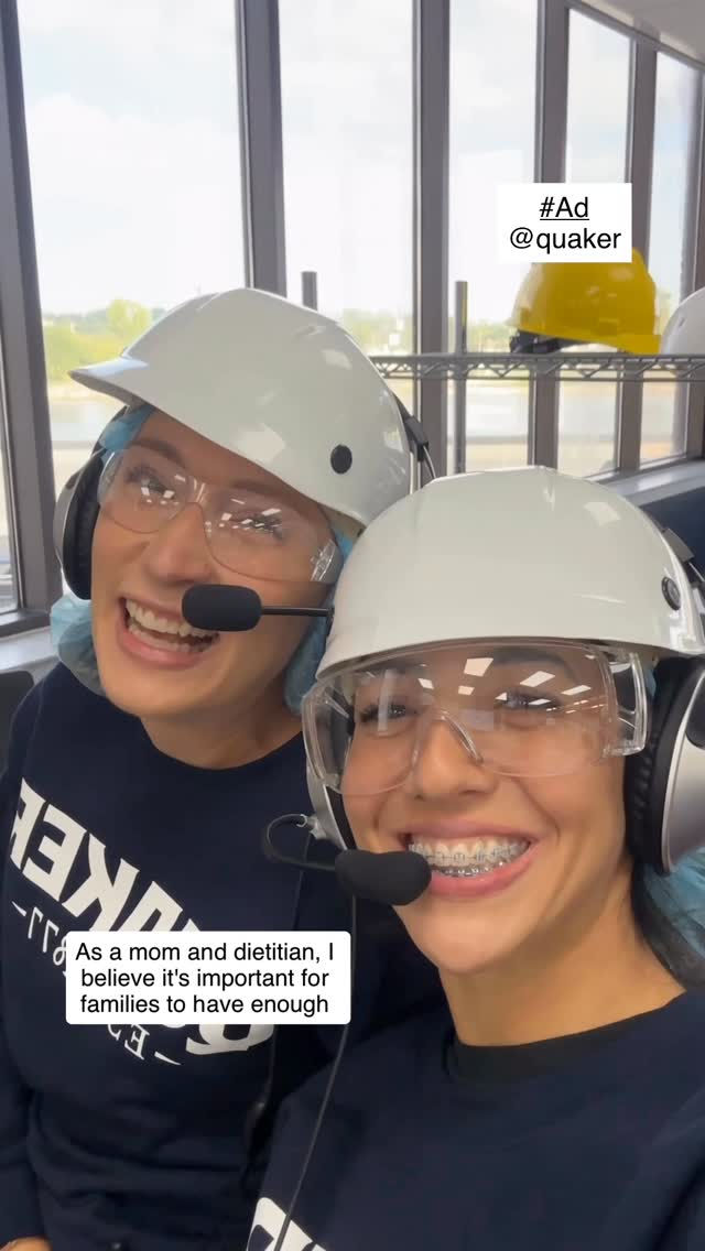 Instagram post by @momnutritionist for Quaker Oats. Caption reads: #ad 

@quaker Oats invited me to Cedar Rapids to....