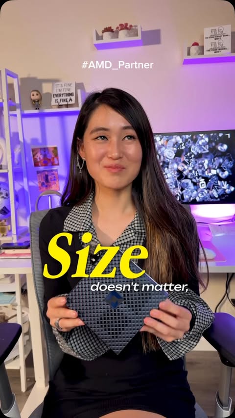 Instagram post by @madeline.m.zhang for AMD. Caption reads: #AMD_Partner Link in bio to get the @amd Ryzen....