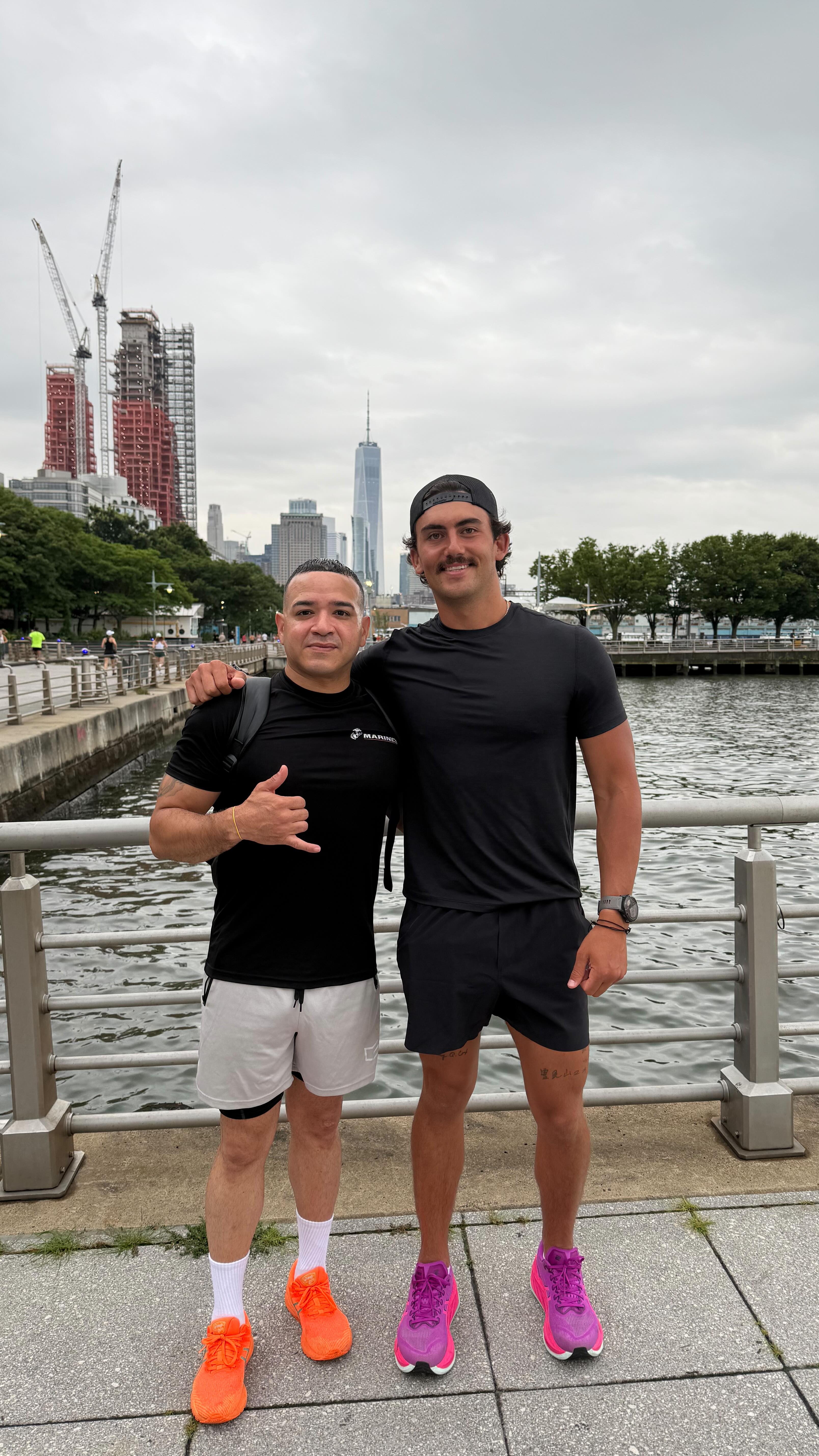 Instagram post by @bobbyc_23 for Marines. Caption reads: Had the honor of being able to go on a run with a....