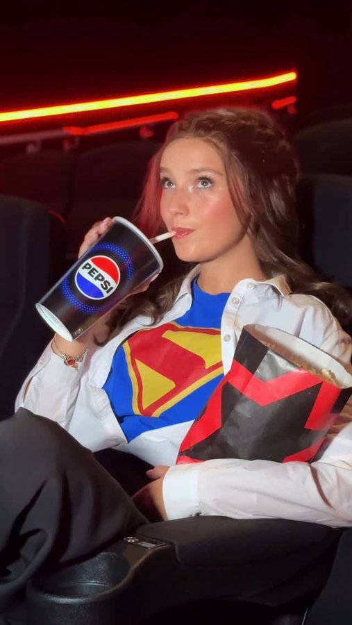 Instagram post by @bellaprichard_ for cineworld. Caption reads: [...] your inner Superman with 4DX ♥️💫 @cineworld....