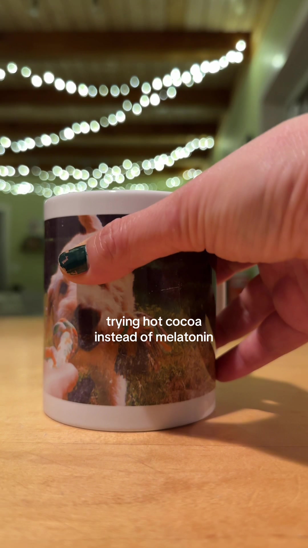 TikTok post by @jillianw333 for MoonBrew. Caption reads: @MoonBrew hot cocoa magnesium sleepy drink helps....