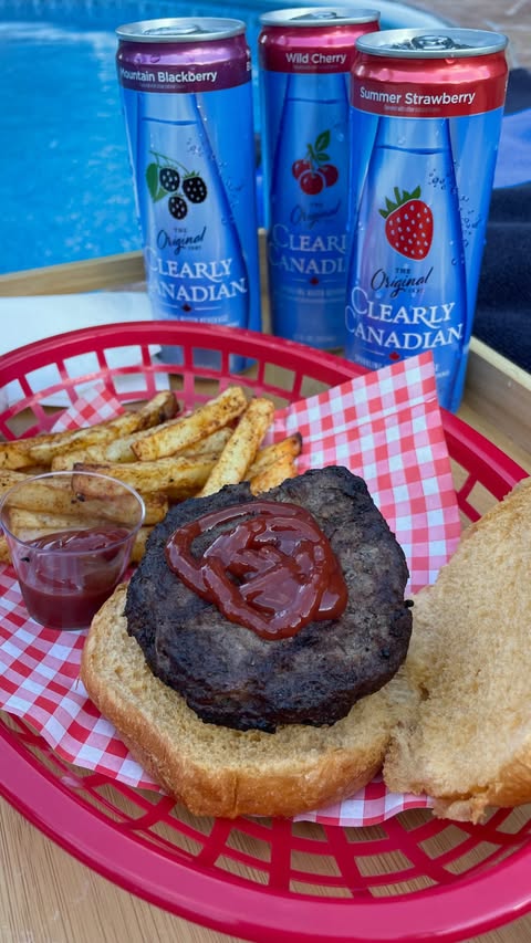 Instagram post by @vermont_comfort_food for Clearly Canadian. Caption reads: [...] unlocked 😎💦 I’ve always loved....