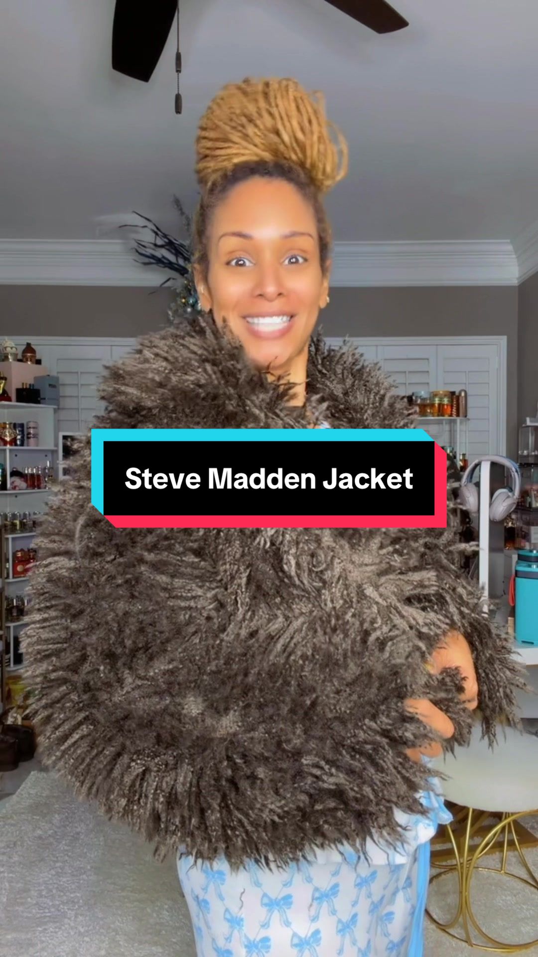 TikTok post by @annisha_vsg_tanksley0 for Steve Madden. Caption reads: [...] 🐩🐩🐩🐩🐩🐩🐩🐩🐩🐩🐩🐩🐩🤪💖 @stevemadden ....