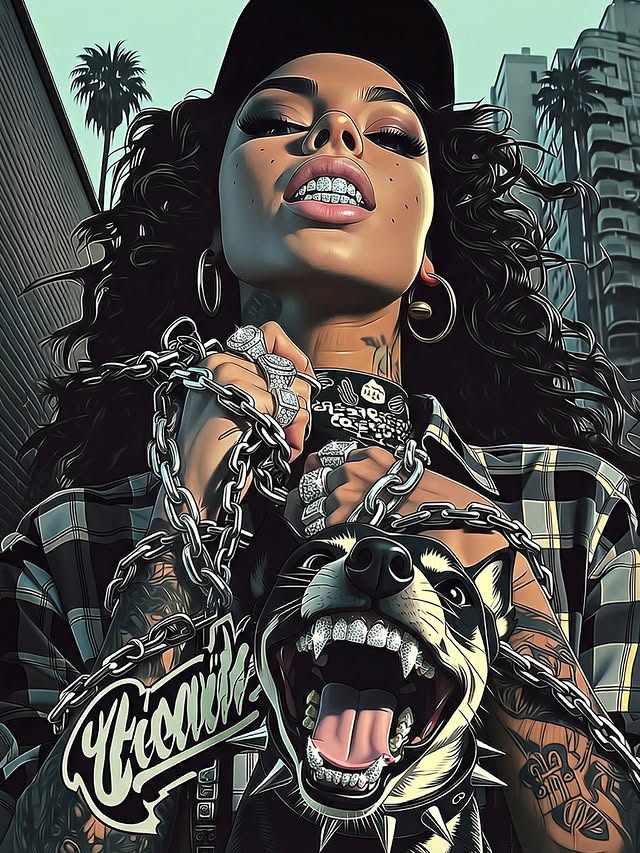 Instagram post by @made.by.jay.ai for Freepik. Caption reads: [...] Not silent. Never soft. Sponsored by....