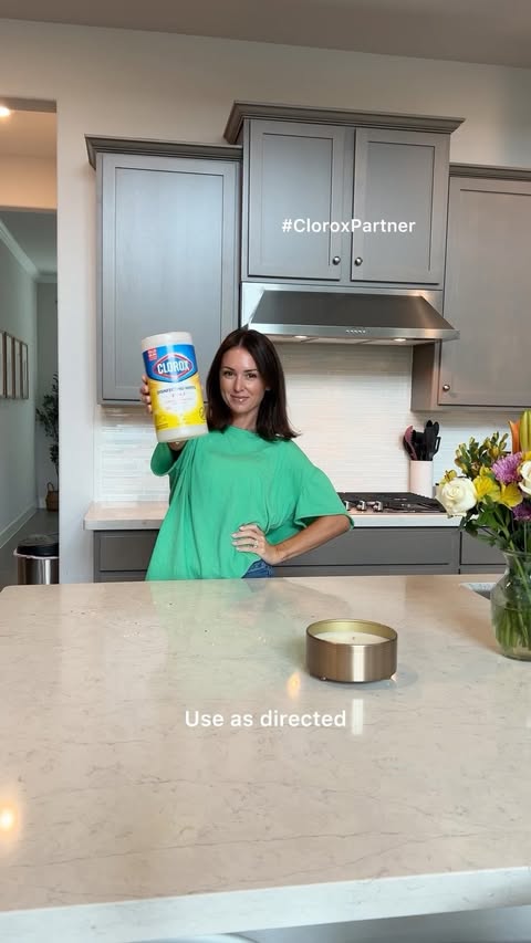 Instagram post by @camenyoungblood for Clorox. Caption reads: #CloroxPartner Back-to-school mornings are [...].