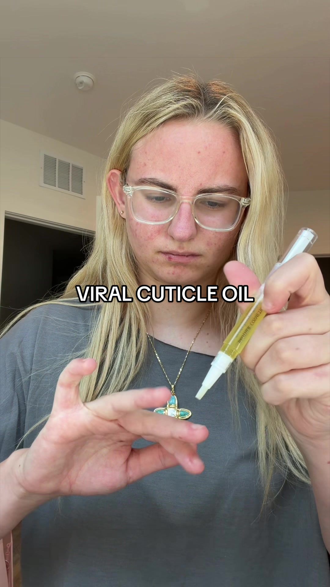 TikTok post by @pipercrawford6 for Brother Cosmetics. Caption reads: [...] cuticle oil.. me next please !!....