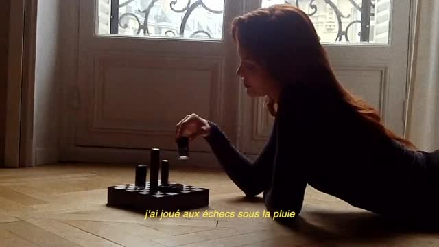 Instagram post by @carolinereceveur for CHANEL. Caption reads: CHANEL ROUGE NOIR COLLECTION ♥️♟️
@chanel.beauty....