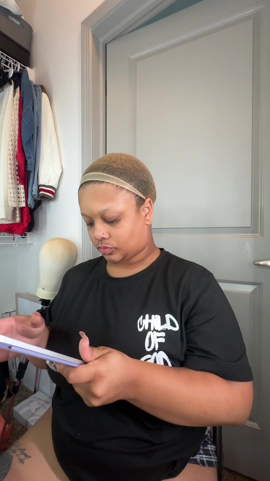 TikTok post by @mayanaandjarrell for Recoolhair. Caption reads: It's very convenient when you need to go out....