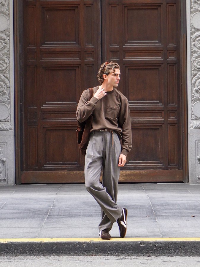 Instagram post by @bielvalldo for Todd Snyder. Caption reads: Comfy for a Saturday in SF

@toddsnyderny | ad.