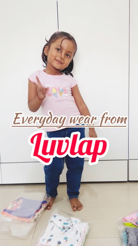 Instagram post by @watchme_growing for LuvLap. Caption reads: Everyday wear from @luvlap.in 
Soft , comfortable....
