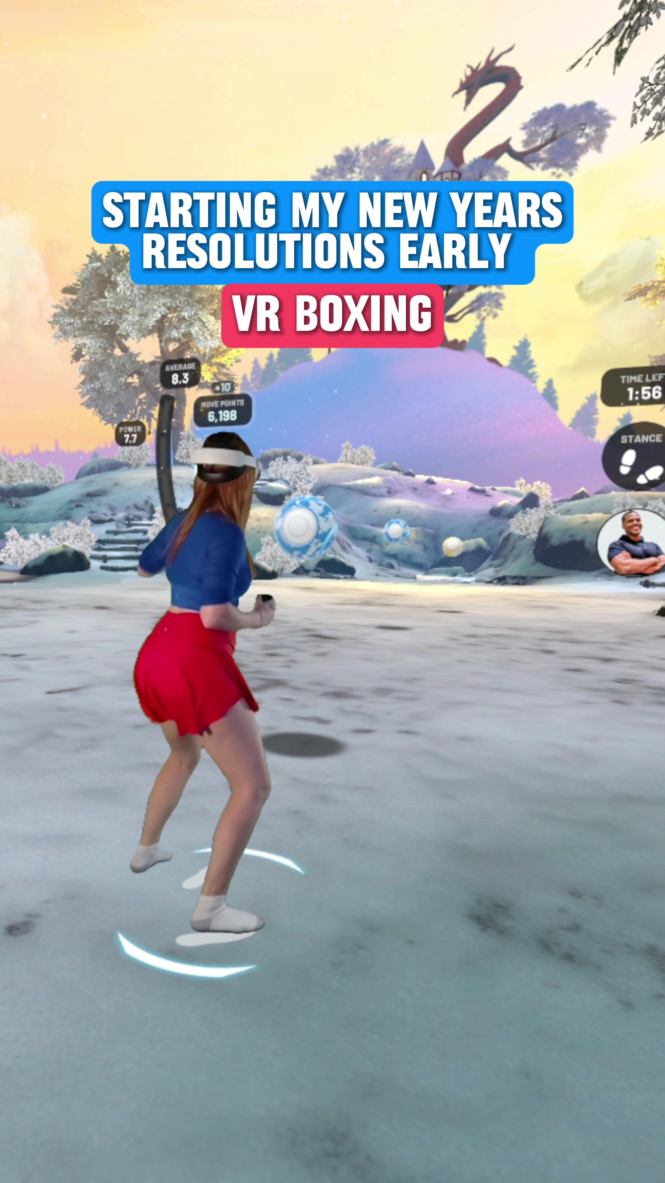 TikTok post by @vivahawaii for FitXR. Caption reads: [...] code: VIVAHAWAIIXR for first month free ....