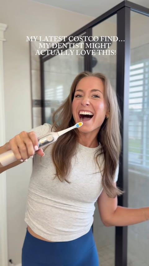 Instagram post by @hollinparkinson for Soocas Oral Care Management. Caption reads: Okay Costco find I found the @soocasofficial NEOS....