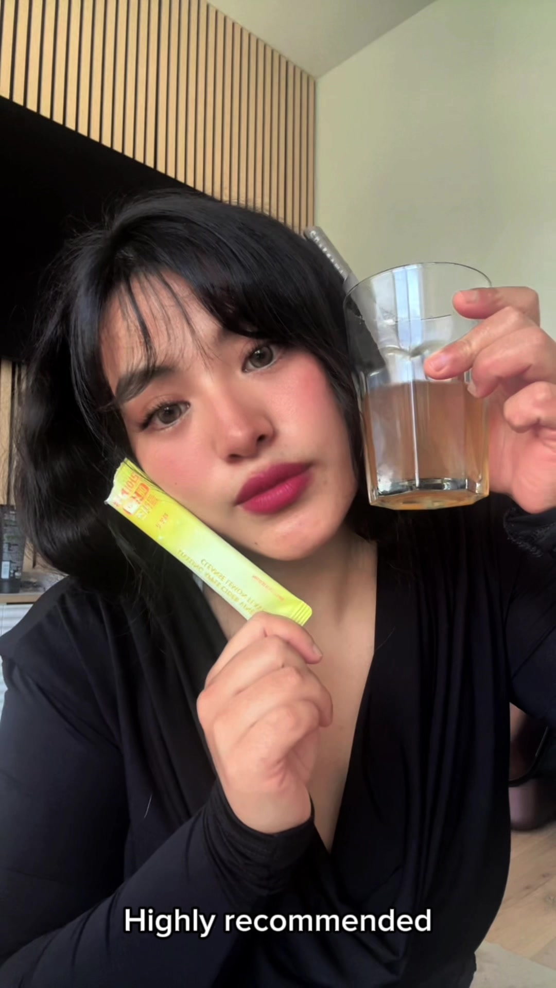 TikTok post by @punamshrestha020 for Fullight_global. Caption reads: Feeling great with Liveling Apple Cider Vinegar....