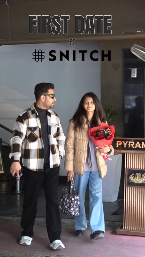 Instagram post by @vlogs_withanjaney for Snitch. Caption reads: First Date aren’t about saying more
#snitch.co.in....