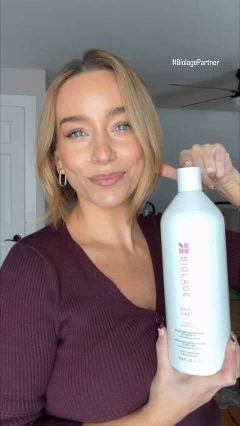 Instagram post by @sarah_louwho for Biolage. Caption reads: The way to my heart is through @biolage liters.....