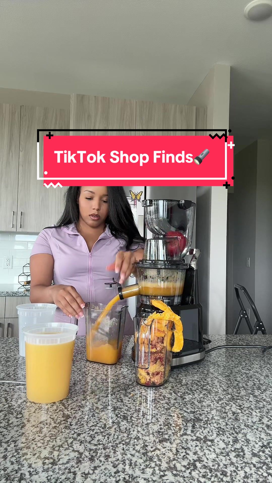 TikTok post by @cookingwithdlekeya for Kitcheninthebox. Caption reads: We loveeeee a good juicer 😭🙌🏽🙏🏽✨ @Kitchen in....