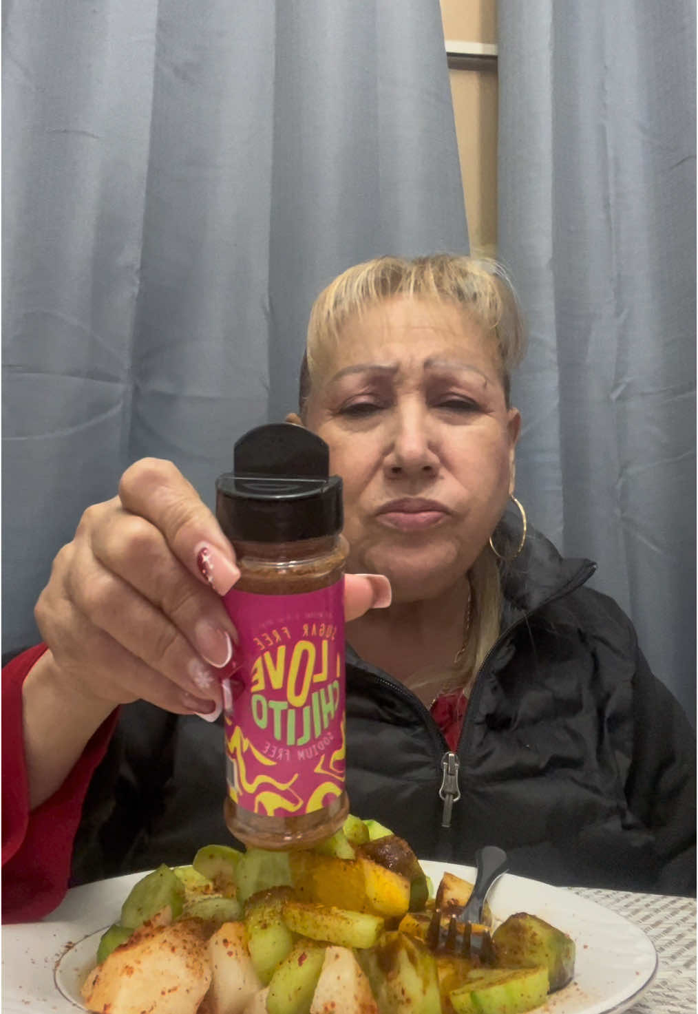 TikTok post by @ofelia_237 for I Love Chamoy. Caption reads: @I Love Chamoy #ilovechilito #sugarfreechilito....