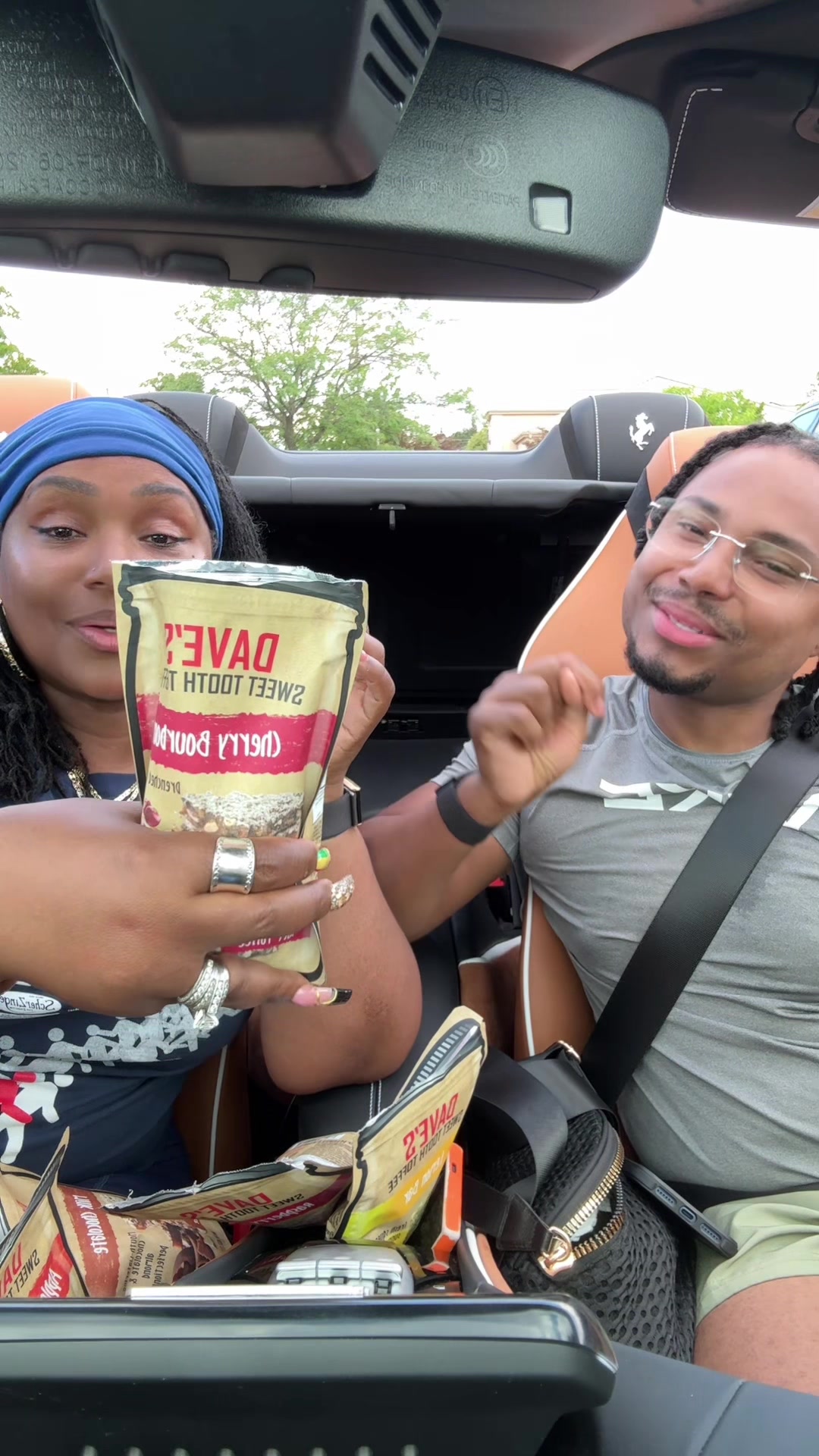 TikTok post by @bloveslife for Dave's Sweet Tooth. Caption reads: @davessweettooth taste test with @Darius [...].