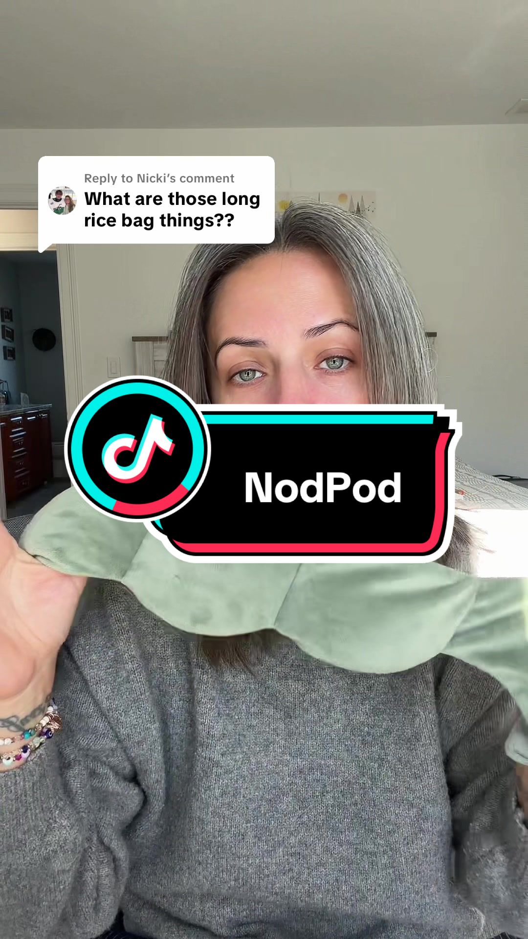 TikTok post by @kellyrosesarno for nodpod. Caption reads: Replying to @Nicki they are @Nodpod and they are....