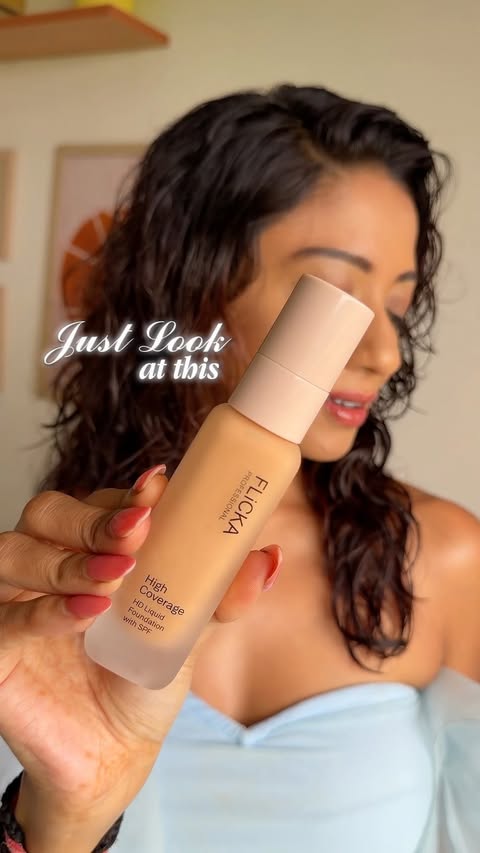Instagram post by @anjushabhattacharyya for Flicka Cosmetics. Caption reads: [...] the hype…until I tried it myself.....