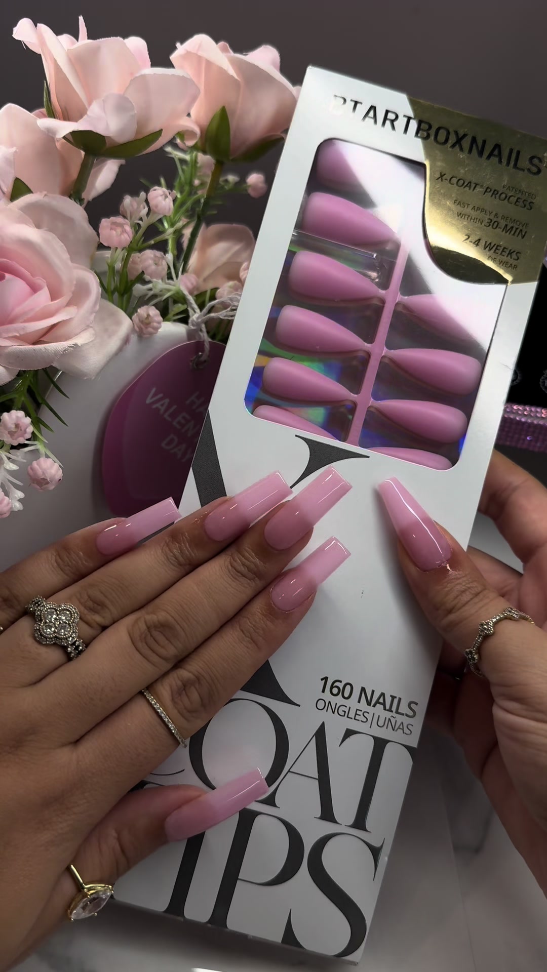 TikTok post by @nailz_by_ashleyyy for BTArtboxnails. Caption reads: [...] can’t paint their nails use these!....