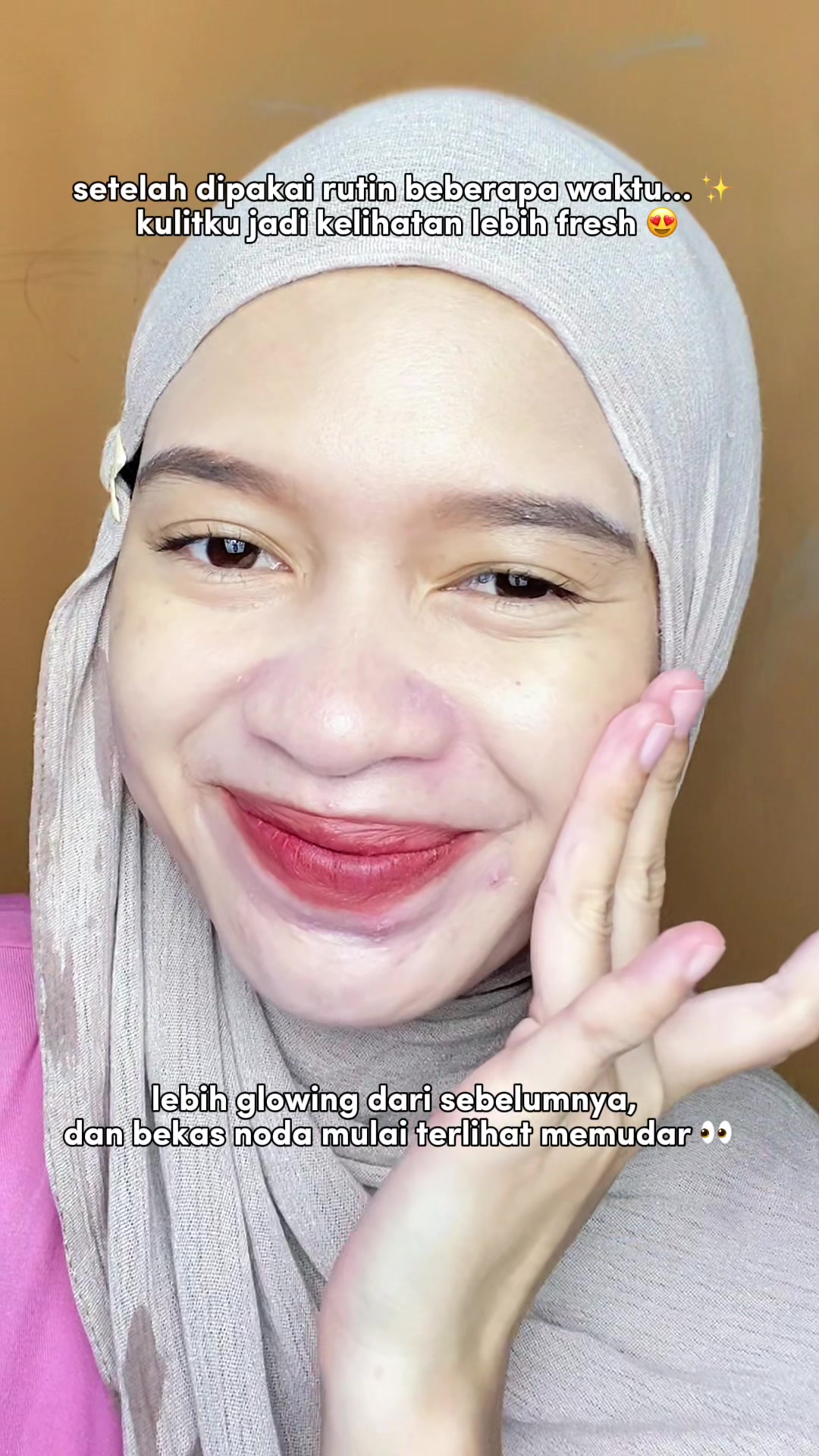 TikTok post by @haneensbeauty for Glow & Lovely Arabia. Caption reads: Combo glowing ala aku cukup pake rangkaian....