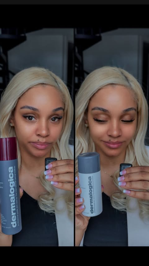 Instagram post by @kellyjthebam for dermalogica. Caption reads: [...] consistent with my routine. The @dermalogica....
