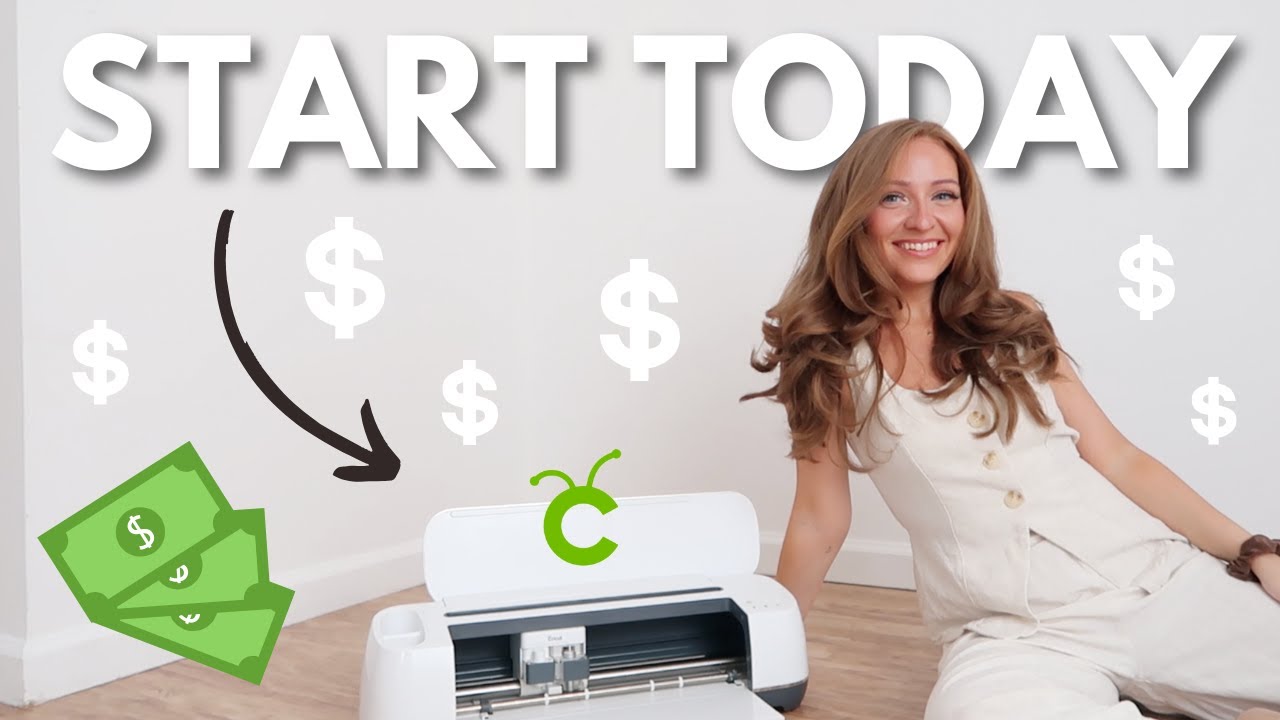 YouTube post by @AmyMakesThat for Creative Fabrica. Caption reads: 10 EASY Cricut Projects To Sell NOW! 💸 | Cricut....