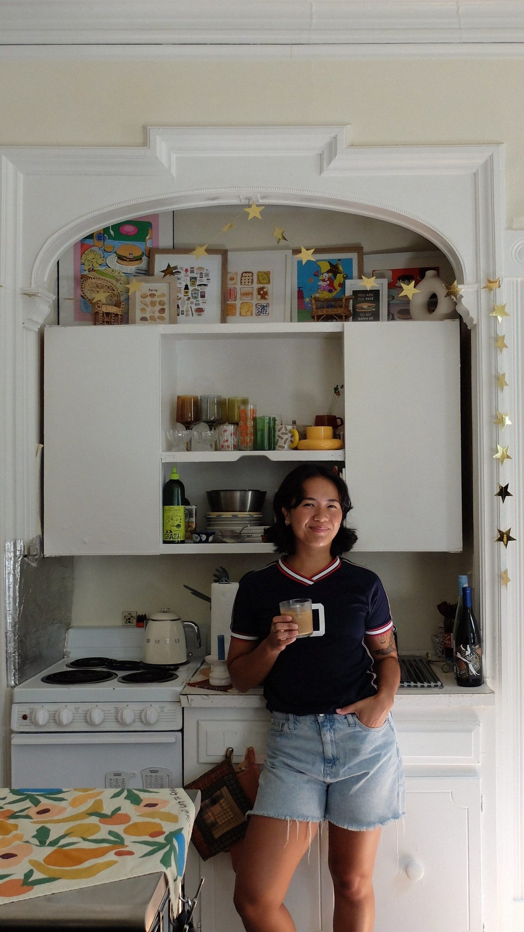 Instagram post by @caseylyonsduseau for Apartment Therapy. Caption reads: @caseylyons celebrates Pride at home in this....