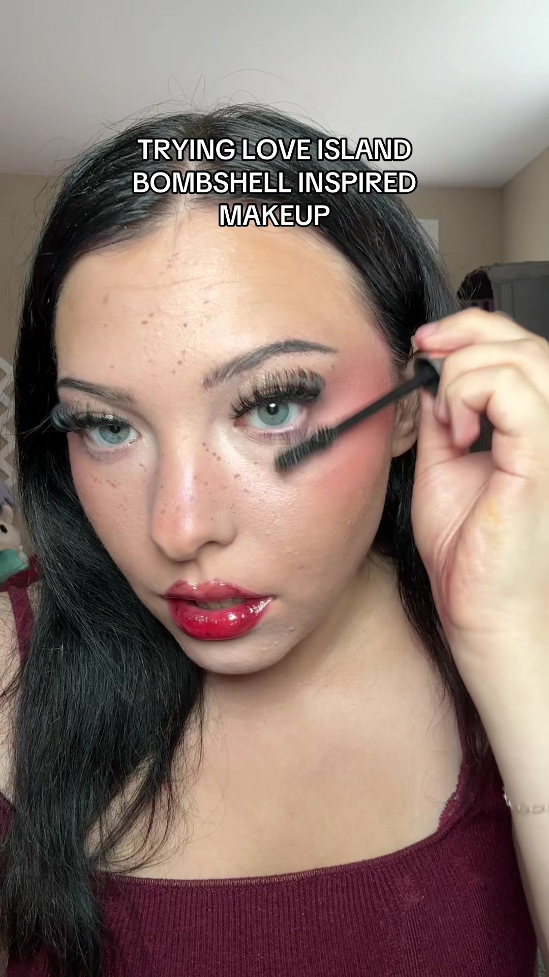 TikTok post by @autumnmarys for Babygodewy Beauty. Caption reads: [...] and lip elixir shade bunny ears....