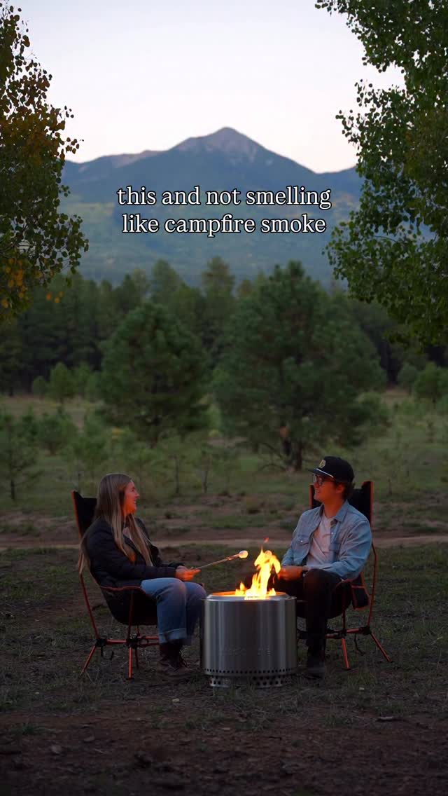 Instagram post by @themobilehomie for solostove. Caption reads: [...] like smoke after 😅

We love that our....