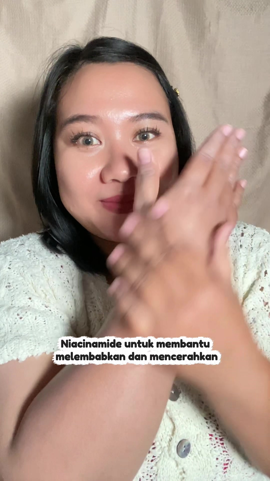 TikTok post by @indripujianti92 for Kezia Beauty. Caption reads: [...] kalau bodycare aja masih asal @KEZIA BEAUTY....