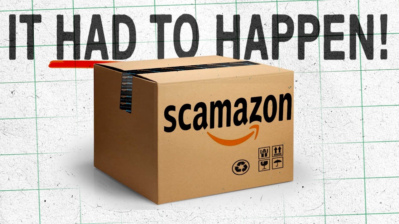 YouTube post by @HowMoneyWorks for Brilliant.org. Caption reads: Amazon's Inevitable Enshitification....