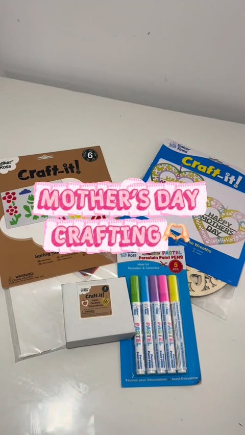 Instagram post by @lifeofeande for Baker Ross. Caption reads: handmade gifts with @bakerross 🫶🏻💕 AD as a mum....