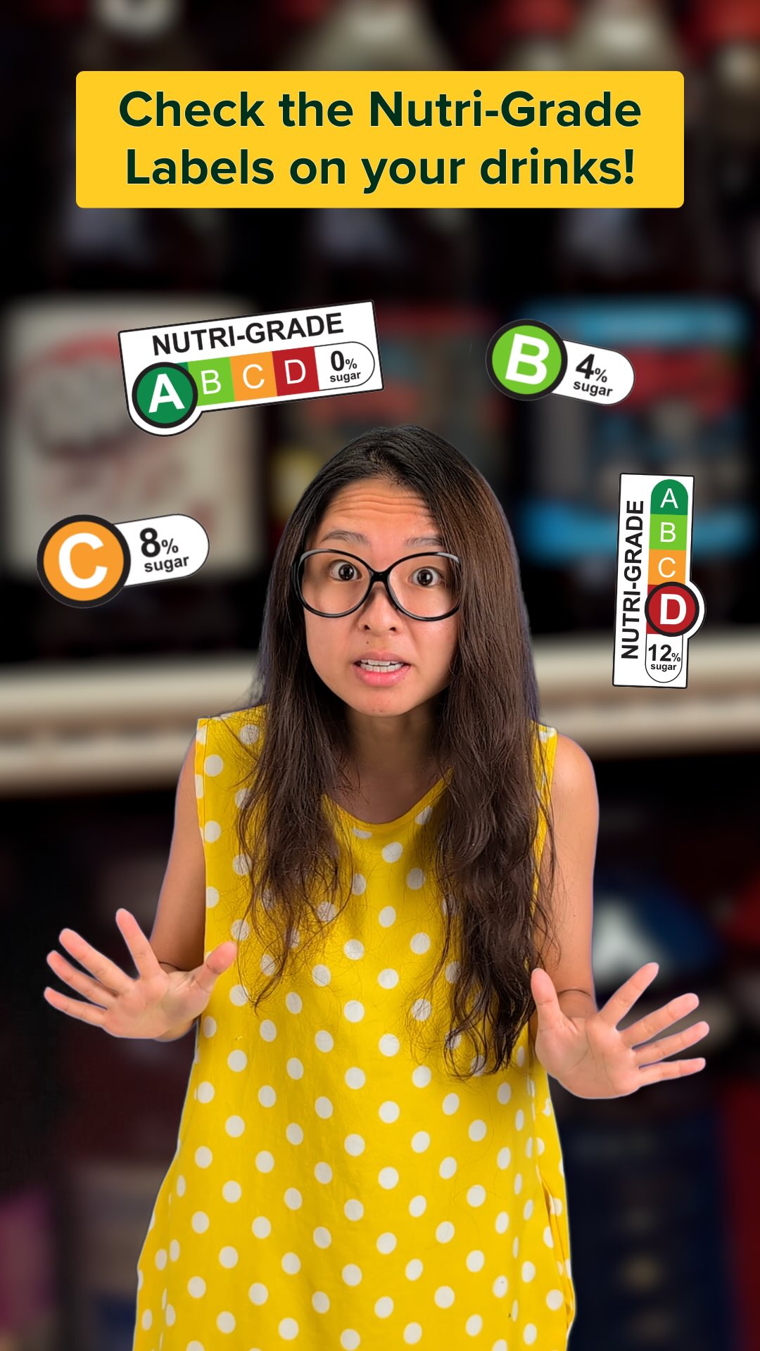 Instagram post by @justkeepthinkingsg for Health Promotion Board. Caption reads: How well do you know your ABCD? Nutri-Grade helps....